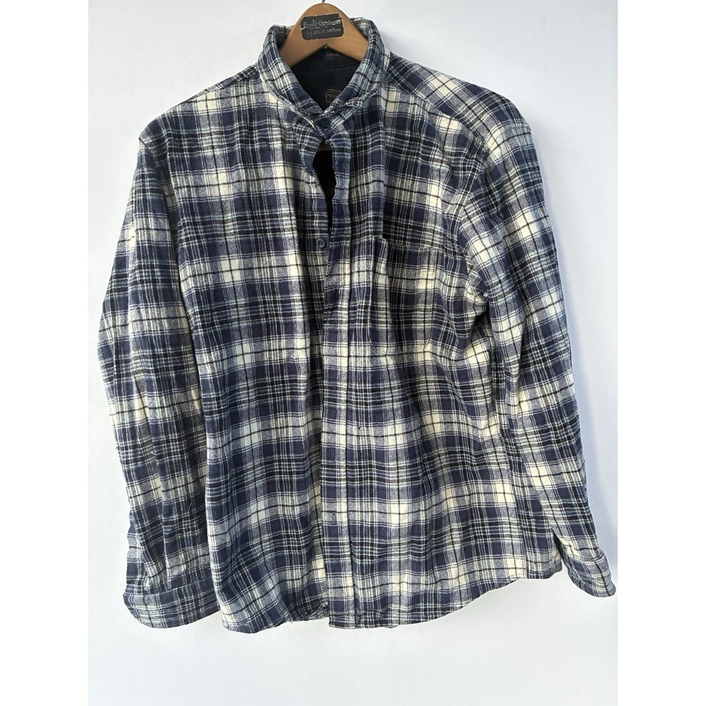 Pendleton Lodge Green Plaid Button Up Shirt Mens Large Wool